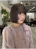 レイヤーボブ/ボブ/顔まわりレイヤー/丸みボブ/*58