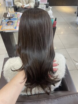 フォルテ 草薙店 グレージュ　ブリーチなし　透明感カラー　西村ひより