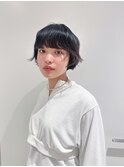 ボブ パーマ 前髪カット ショートヘア