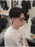 ラフカール/スキンフェード/短髪パーマ/オールバックパーマ