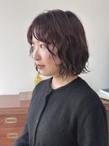 ヘアー アイス 御器所本店(HAIR ICI)&nbsp;20代30代透明感◎小顔ゆるふわパーマ×マロンブラウン