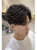 MEN’S横浜/センターパート/フェザーパーマ/毛流れパーマ/高島町