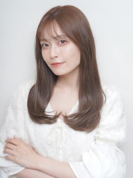 セプト 天神大名(SEPT.) ベージュ ワンカール レイヤーカット シースルーバング