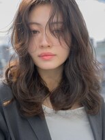 トローノ 栄(TRONO)&nbsp;顔周りカット アッシュ 韓国ヘア 前髪カット 透明感カラー