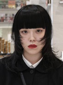 ピークアブー 原宿ハラカド(PEEK-A-BOO) モードフェイスレイヤーハッシュカットくびれミディクラゲカット