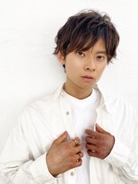 リノア 西梅田 福島(Linoa)&nbsp;西梅田/髪質改善/アッシュベージュ×清潔感耳掛けメンズスタイル