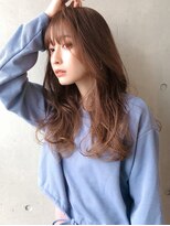 エレノア トーキョー 恵比寿(ELEANOAH TOKYO)&nbsp;薄めバング大人かわいいココアブラウンフリンジウェーブ