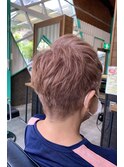 ファッションカラーを使って☆柔らかピンクの白髪染め