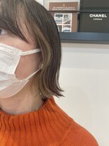 ジュイール(jouir) インナーカラー×切りっぱなしボブ[20代30代]