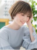 くすみカラーシースルーバング前下がりボブa志木20代30代40代