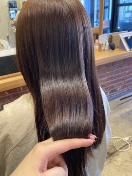 パプス ド コワフュール 甲東園(Pap's de coiffeur) ショコラピンク×髪質改善トリートメント