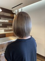 サンタフェ 岐阜島店(Santa'Fe) Santa'Fe式脱白髪染め白髪ぼかしカラー/ボブ
