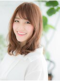 センター北/髪質改善/斜めバング×大人ウェーブミディアムg