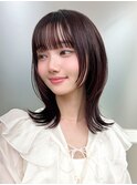 鎖骨ミディアムひし形シルエットワンカール