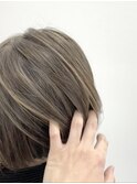 ハイライト/白髪ぼかし/大人ボブ