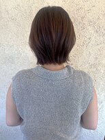 プリモ ココ 鍋島店(Primo coco.)&nbsp;外ハネボブ 美髪  艶髪 酸熱トリートメント ダークブラウン ボブ