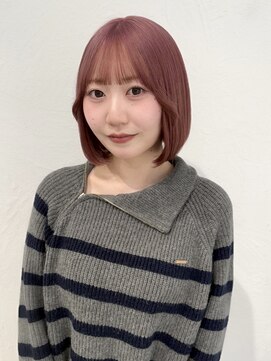 シーン(scene) 【Misaki】ピンクベージュ×タッセルボブ