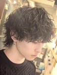 メンズパーマツイストスパイラルパーマ波巻きパーマウルフパーマ