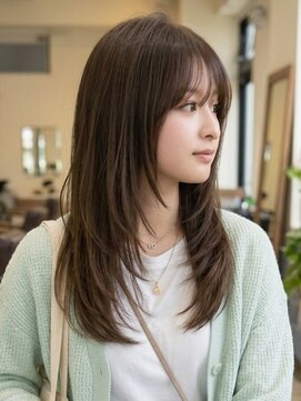 ソレ 森田店(SOLE.) 透明感ブラウンベージュ/ハッシュカット/顔まわりカット