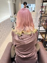 ゼルレーヴ(ZELE reve)&nbsp;ホワイトピンク×ネオングリーン