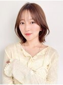 ★ナチュラルショートレイヤーボブミルクブラウンダークパープル