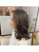 ラッシュグリーン(lush green)&nbsp;ミルクティーカラーの無造作ロブ