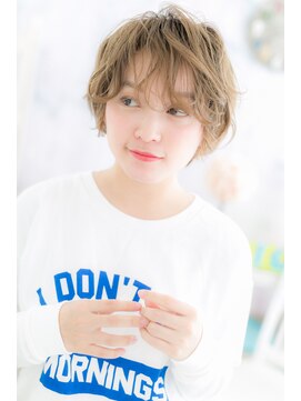 ミック 日暮里店(miq) 無造作パーマ×シースルーバングピュアガーリーショートb