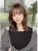 テラコッタ/韓国風ヨシンモリ/流れるレイヤー/前髪カール[銀座]