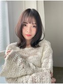 透明感ミディボブ