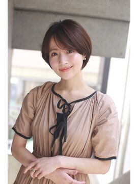 リノ 吉祥寺(Lino kichijoji) 30代40代50代小顔丸みショートボブチョコブラウン吉祥寺