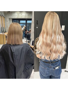 ルーフアクト(LUFE act) シールエクステで作るホワイトハイライト 担当TATSUYA