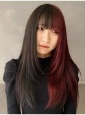 レイヤー/シャギー/デザイン/暖色