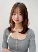 小顔 美髪 レイヤーカット イメチェン ワイドバング"