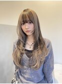 grunge girls hair/デザインカラーザクザクレイヤー