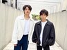 【men's限定☆男は眉から！】カット+眉カット+クレンジングシャンプー