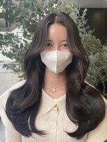 ユニ 表参道(uni) #69/韓国/韓国風/レイヤーカット/後れ毛/くびれヘア/前髪/表参道