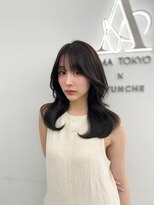 アマトウキョウ アユンチェ(AMA TOKYO×AYUNCHE) 韓国ヘア 2wayバング レイヤーカット くびれヘア 顔周り