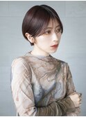 ショート顔周りレイヤーグレージュくびれヘア_F0220