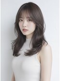 韓国ヘア☆レイヤーカットグレージュくびれヘア
