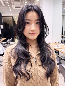 アルバム 銀座(ALBUM GINZA) 顔周りレイヤー大人ガーリー 似合わせカットロング_F31295