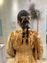 グラッド ナチュラル ヘアー(glad NATURAL HAIR)&nbsp;リボン編みおろしアレンジ