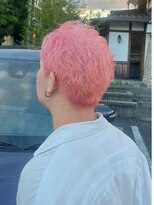 TJ天気予報 Men's 岐阜店&nbsp;ダブルカラー/ピンク/ブリーチ/ベリーショート