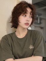 ノラ シブヤ(NORA) 小顔ミディアムパーマミディアムデジタルパーマボブパーマ前髪