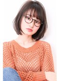 【西宮初♪ボブ専門店】ナチュラルストレート/ 寒色系カラー