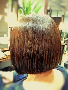 キャン 温品店(CAN) 【CAN】40代以上にオススメ♪前下がりボブ×オーガニックカラー