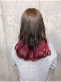 アクセントカラーレッドラベンダー