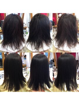 大嶋直樹の美容室 表参道 高難易度縮毛矯正＝手で乾かしただけです。本当です。