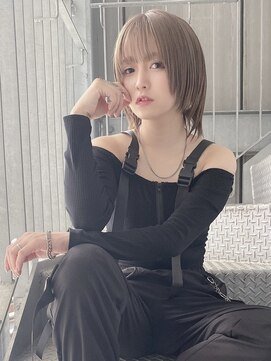 リアイス(Re:ICE) ミルクティーグレージュジェンダーレスショートウルフ