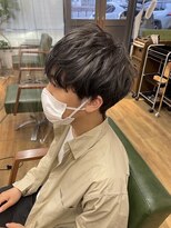 アンダーバーホワイトモデ 河内長野(_WHITE mode)&nbsp;◎メンズカラーダークグレイジュカラーメンズスタイル