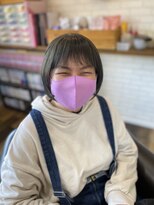 ボヌー(Bonheur) フォギーなカラーでショートボブ